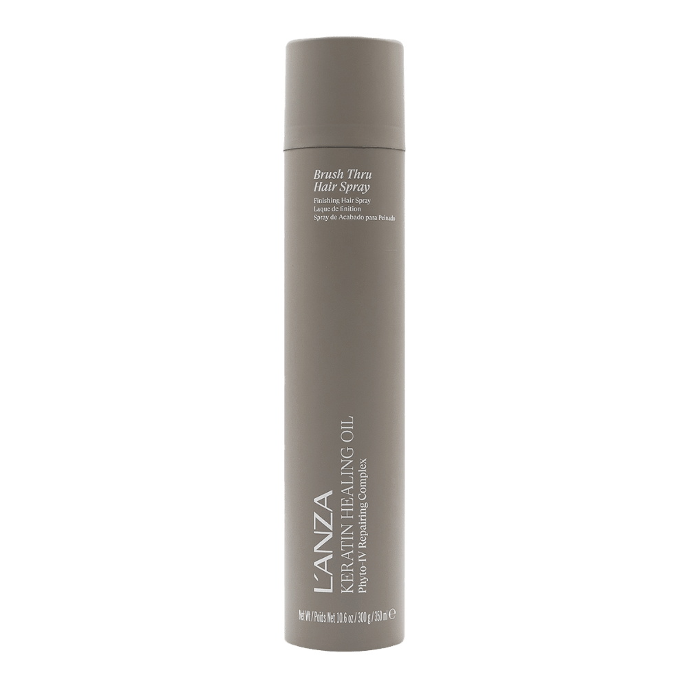 Lanza Keratin Healing Oil Brush Thru Hair Spray verleiht flexiblen Halt und seidigen Glanz beim Styling