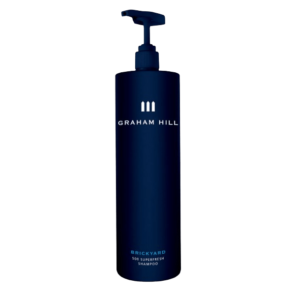 Graham Hill BRICKYARD 500 Superfresh Shampoo Vorteilsgröße für tägliche Haarwäsche mit Koffein für frische Kopfhaut