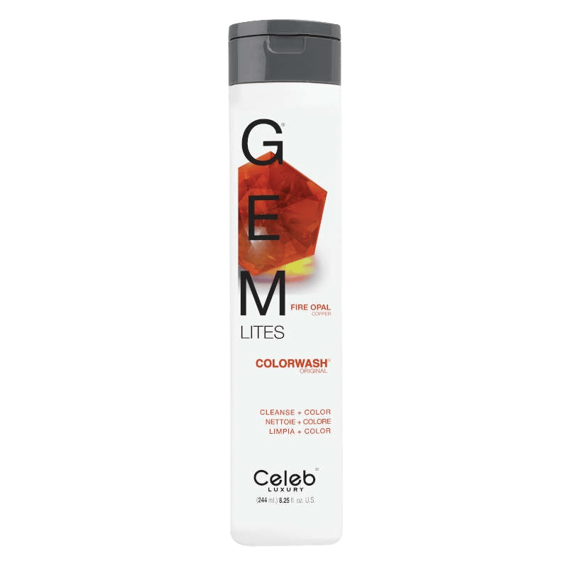 Celeb Gem Lites Fire Opal Colorwash Shampoo zur Auffrischung von Kupfer- und Rottönen mit pflegendem Glanzeffekt