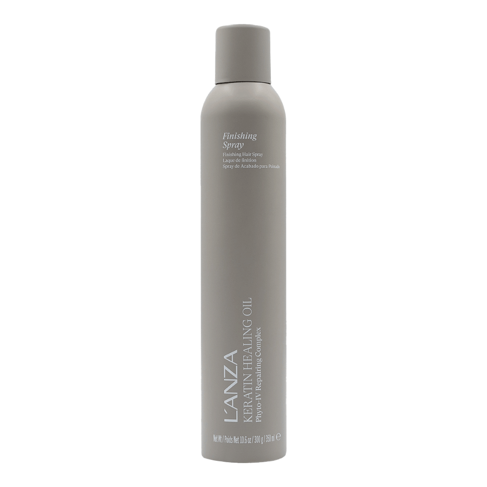 Lanza Keratin Healing Oil Finishing Spray sorgt für starken Halt und verleiht dem Haar einen brillanten Glanz beim Styling