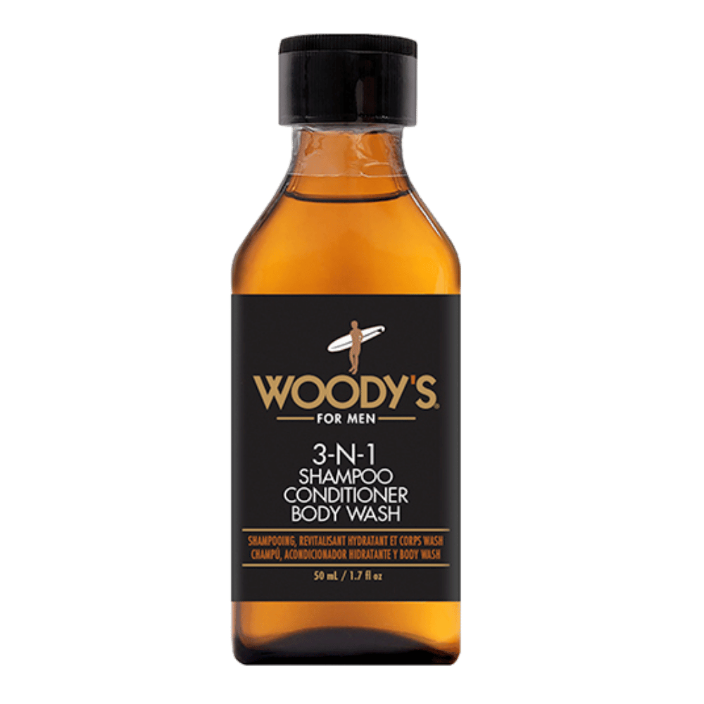 WOODY'S 3-in-1 Shampoo Conditioner Body Wash 50ml