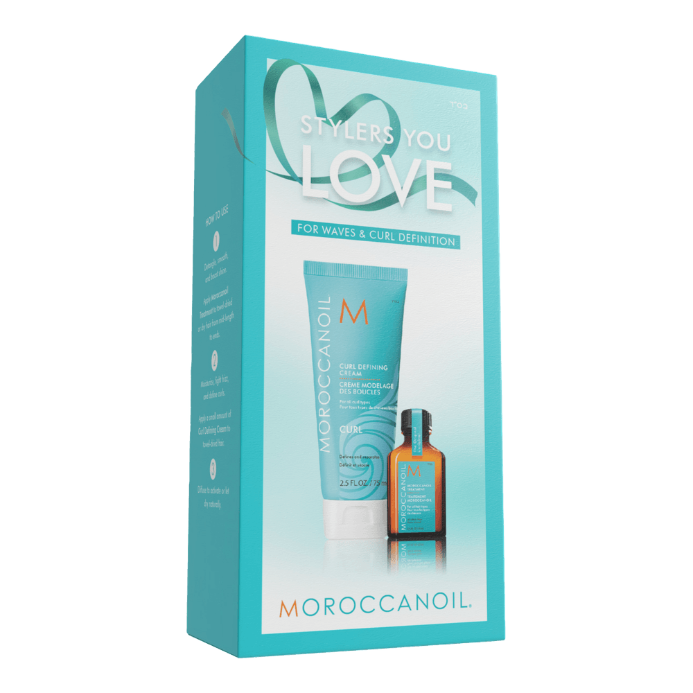 Moroccanoil Wave & Curl Duo mit Curl Defining Cream und Treatment für definierte Locken, weniger Frizz und seidigen Glanz