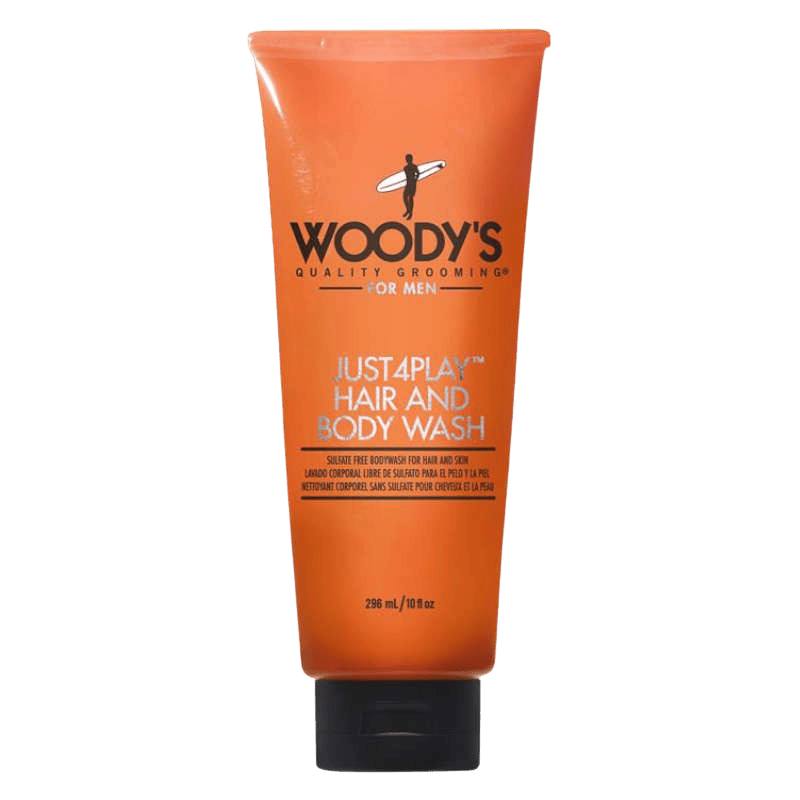 WOODY'S Just 4 Play Body Wash als 2-in-1 Pflege für Haar und Körper mit feuchtigkeitsspendender Reinigung