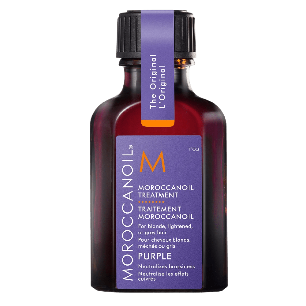 Moroccanoil Treatment Purple 25ml Haaröl neutralisiert Gelbstich und pflegt blondes sowie graues Haar mit Glanz und Geschmeidigkeit