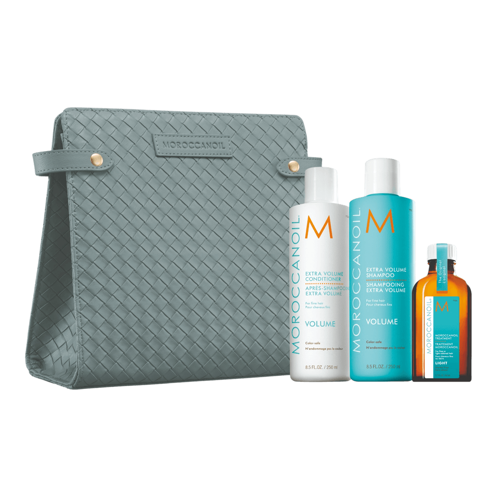 MOROCCANOIL Volume Kit mit Shampoo, Conditioner und Treatment Light für feines Haar und sichtbar mehr Volumen