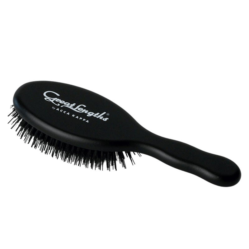 Great Lengths Acca Kappa Oval Brush BLACK zum sanften Entwirren von Extensions und langem voluminösem Haar