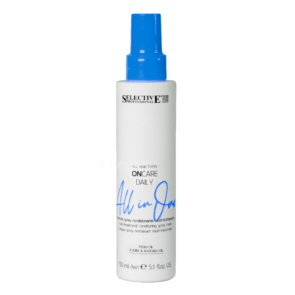 Selective On Care All in One Daily Leave-in Spray für Feuchtigkeit, Hitzeschutz und geschmeidiges Haar im Alltag