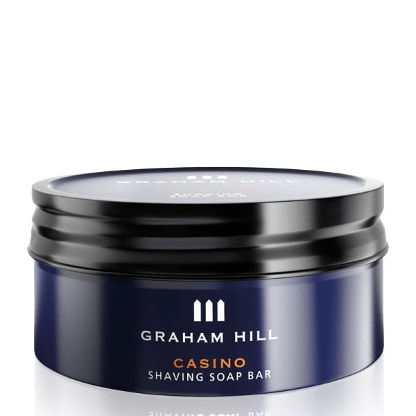 Graham Hill CASINO Shaving Soap Bar für sanfte Nassrasur mit cremigem Schaum und pflegenden Inhaltsstoffen