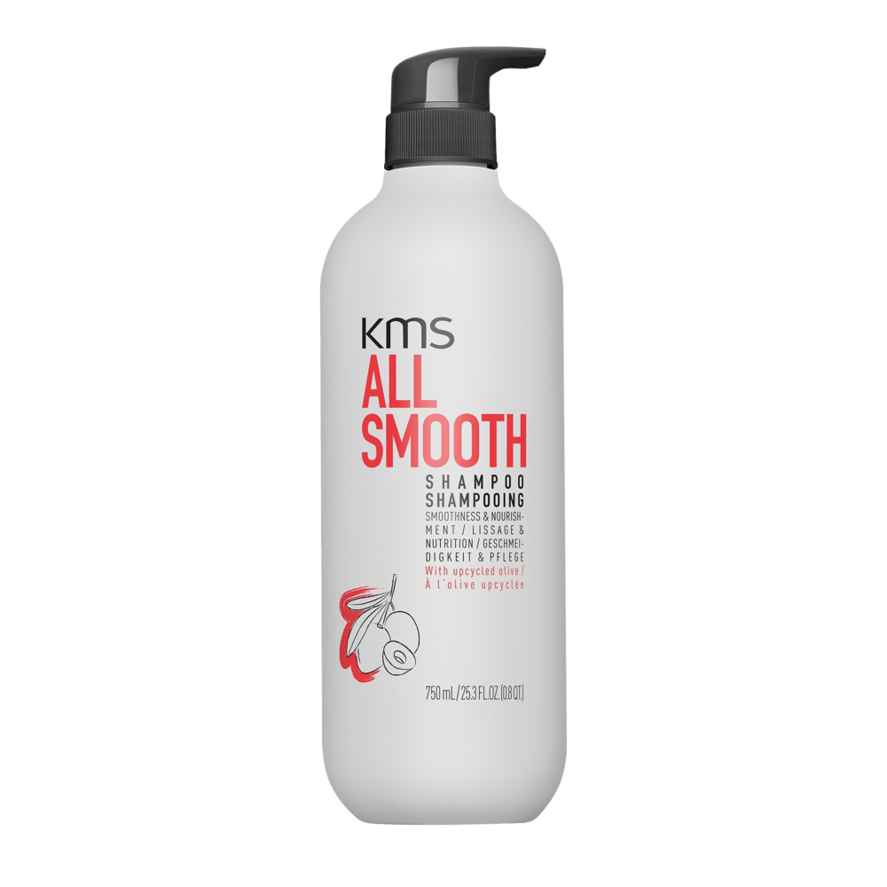 KMS ALLSMOOTH Shampoo 750 ml für glattes, geschmeidiges Haar mit Frizz-Kontrolle in Salonqualität