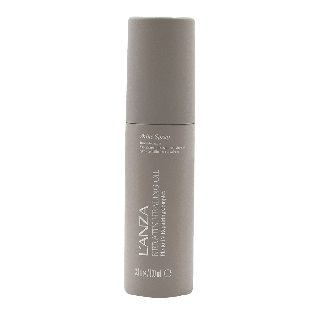 Lanza Keratin Healing Oil Lustrous Shine Spray verleiht trockenem Haar Glanz und schützt vor Hitze beim Styling