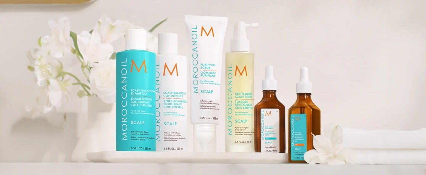 Moroccanoil Scalp Serie für gesunde Kopfhaut mit Arganöl und Pflegebalance