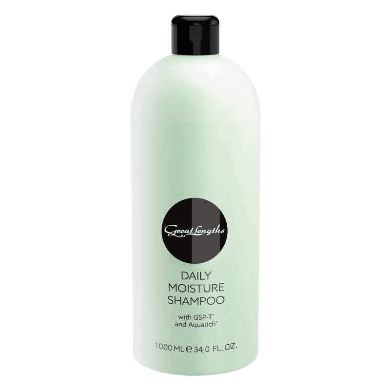 Great Lengths Daily Moisture Shampoo 1000ml für trockene Spitzen und empfindliche Kopfhaut mit sanfter Feuchtigkeitspflege