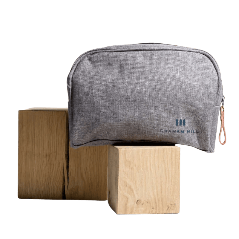 Graham Hill Cosmetic Bag aus Canvas mit Innentaschen für organisierte Aufbewahrung von Pflegeprodukten auf Reisen