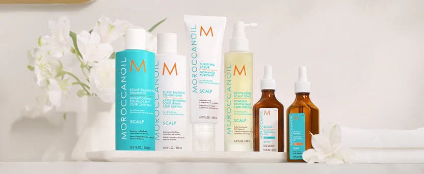 Moroccanoil Scalp Serie für gesunde Kopfhaut mit Arganöl und Pflegebalance