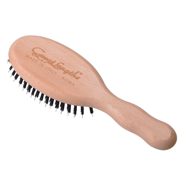 Great Lengths kleine Flachbürste für Extensions und langes Haar mit veganen Borsten und Holzgriff